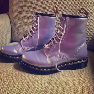 Like New Dr. Martens Vegan Iridescent Boots